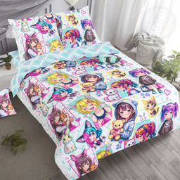 Постельное белье Лоли (поплин детский) 1,5 сп./Пододеяльник: 1 шт. - 215*145; Простыня: 1 шт. - 214*150; Наволочка: 2 шт. - 70*70; Поплин детский