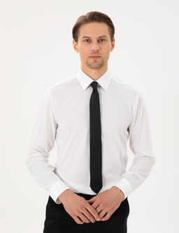 Beyaz Slim Fit Uzun Kollu Basic G_mlek - Pierre cardin фото 3