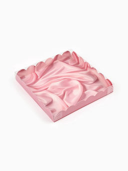 Цена за 5 шт. Коробка для печенья, кондитерская упаковка с пластиковой крышкой, «Шёлковая любовь», 21×21×3 см