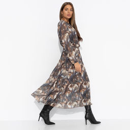 Платье нарядное на подкладе, Летящие мгновения (brown) - Charutti фото 6