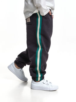 Брюки с лампасом для мальчика штаны спортивные 22-7681 светлый графит - Mini maxi фото 32