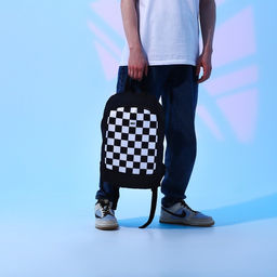 Рюкзак текстильный Lucky, 46х30х10 см, вертик карман, цвет чёрный - Nazamok фото 13