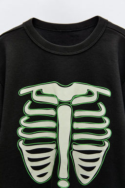 AGES 6-14 YEARS/GLOW-IN-THE-DARK SKELETON PYJAMAS - Zara фото 6