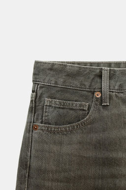 JEANS TRF WIDE LEG TIRO BAJO / Khaki claro - Zara фото 9