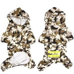 Дождевик для крупных пород собак "KOMFORT", принт хаки, р 4XL