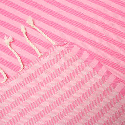Пештемаль Полосы 100х180 см, розовый - Lovelife фото 3