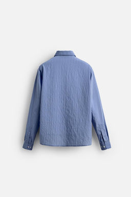 CREASED-EFFECT STRIPED FLOWING SHIRT - Zara фото 9