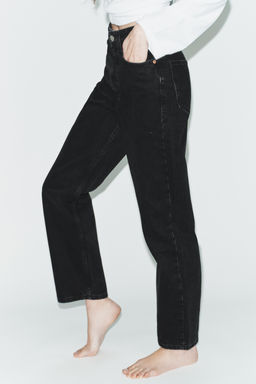 JEANS TRF MOM FIT TIRO ALTO / Negro - Zara фото 4