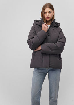 Kapusonlu Antrasit Sisme Mont - Mavi фото 2