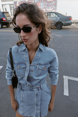 Z1975 SHORT DENIM DRESS - Zara фото 6