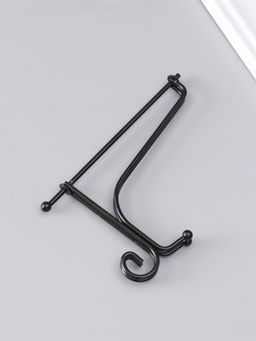 Подставка для тарелки декоративной d=15-18 см «Узорная», металл, 15×9.5 см, чёрная, набор 5 шт.