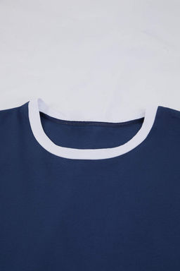 Indigo Regular Fit Yaka Ve Kol Kontrast Detayl? Pamuklu Pijama Tak?m? TMNSS26PT00016