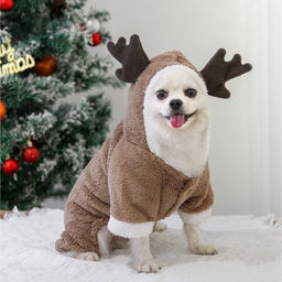 Новогодний костюм для животных Олень, L (ДС 30, ОГ 42 см), коричневый - Simaland фото 12
