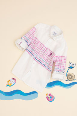 Фиолетовая рубашка с длинным рукавом для мальчика Неожиданная скидка в корзине