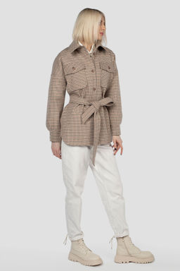 Пальто женское демисезонное (пояс) - El podio фото 2