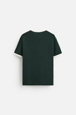 BASIC CONTRAST RIB T-SHIRT - Zara фото 7