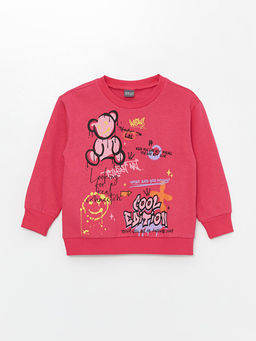 Bisiklet Yaka K?z ?ocuk Kal?n Sweatshirt