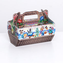 Цена за 5 шт. Подарочная коробка Лукошко 28 x 15,1 x 20,8 см - Simaland фото 2