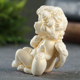 Фигурка гипс Ангел держит сердце, 6?8?7 см