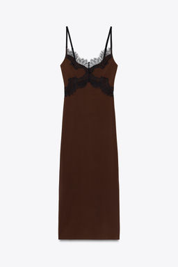 CONTRAST LACE DRESS - Zara фото 6