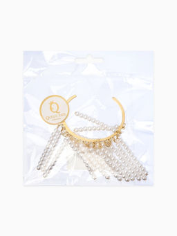 Браслет жемчужный "Кольцо", цвет белый в золоте, бусина 6