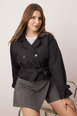 Tas Regular Buyuk Beden Trenckot TWOAW26BM00002 - Trendyolmilla фото 9