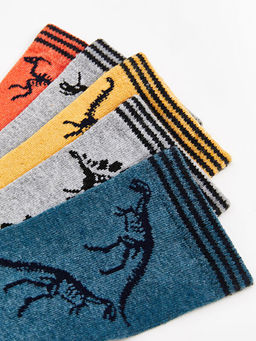 Desenli Erkek ?ocuk Soket ?orap 5li - Waikiki фото 3