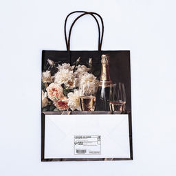 Пакет подарочный крафт Праздник 22?12?27 см