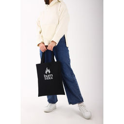 Сумка-шопер Burn with IDEA блёстки, без молнии, без подкладки, цвет чёрный - Nazamok фото 8