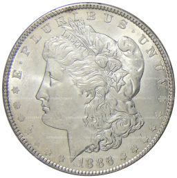 1 доллар 1886 года США Доллар Моргана