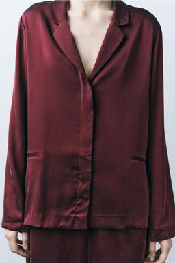 SILK PYJAMA SHIRT - Zara фото 2