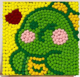 Картина из помпонов на подрамнике Draw Me! Favorite dragon, (20 х 20 см)