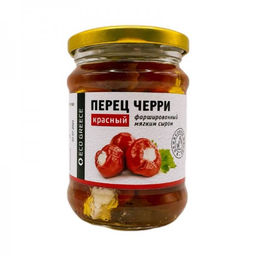 Перчик черри красный, фаршированный сыром, ст.банка, 250г