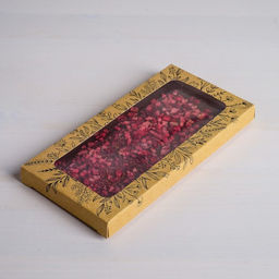 Цена за 5 шт. Коробка для шоколада, кондитерская упаковка «Pleasure», с окном, 17.3×8.8×1.5 см