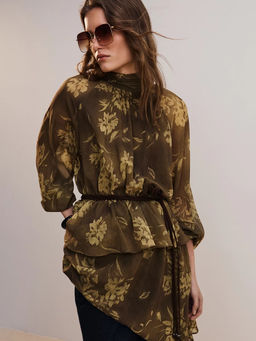 Платье мини с поясом / Zarina  фото 2