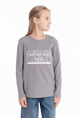 Футболка с длинным рукавом М225027Пс серый - Елена фото 6