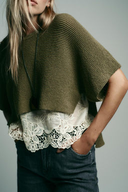 CONTRAST KNIT SWEATER - Zara фото 4