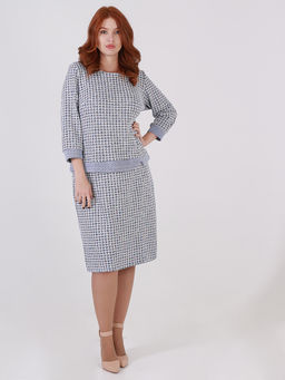 Платье твидовой фактуры офисное