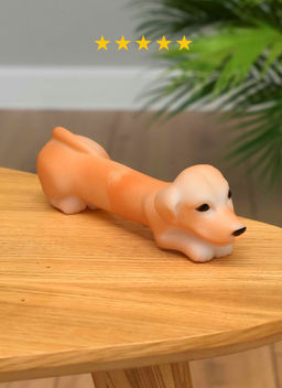 Игрушка для собак, виниловая такса с пищалкой, 18 см., цвет в ассортименте PS101