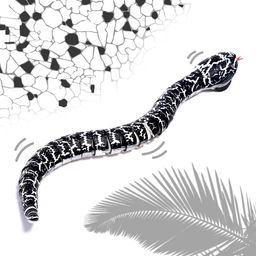 Животное радиоуправляемое Змея, свет, работает от аккумулятора, цвет черный - Simaland фото 7