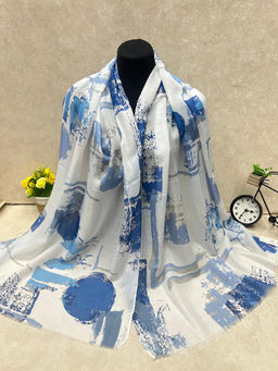 Легкий платок на голову и шею, мультицвет