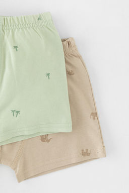 Crockid _ К 1930-2уп/морская пена,тем.бежевый,слонята трусы для мал