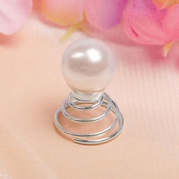 Цена за 30 шт. Шпилька пружинка для волос "Жемчужина" d-1 см