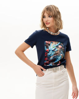 Футболка с шелковой вставкой - Sahar art lab фото 5