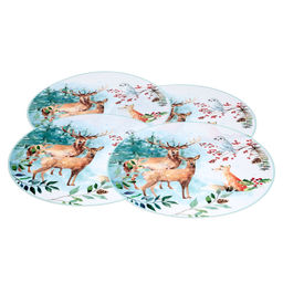 НАБОР ПОДСТАНОВОЧНЫХ САЛФЕТОК ЗИМНЯЯ СКАЗКА ИЗ 4 ШТ., ДИАМЕТР=38 СМ