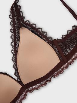 Бюстгальтер женский с мягкими чашками коричневый