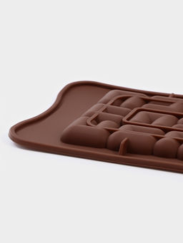 Цена за 4 шт. Форма для шоколада Доляна Лабиринт, силикон, 22?11?1 см, 18 ячеек, коричневая  фото 4