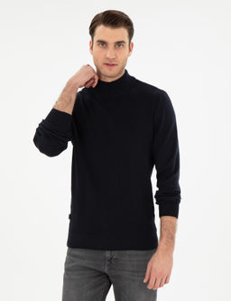 Lacivert Slim Fit Kazak