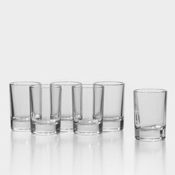 Цена за 6 шт. Набор стопок «Гладкий», 50 мл, 6 шт., стекло, прозрачный