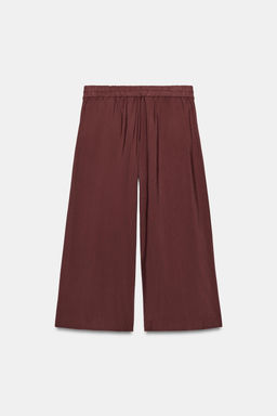 PANTAL?N CULOTTE PINZAS / Burdeos - Zara фото 7